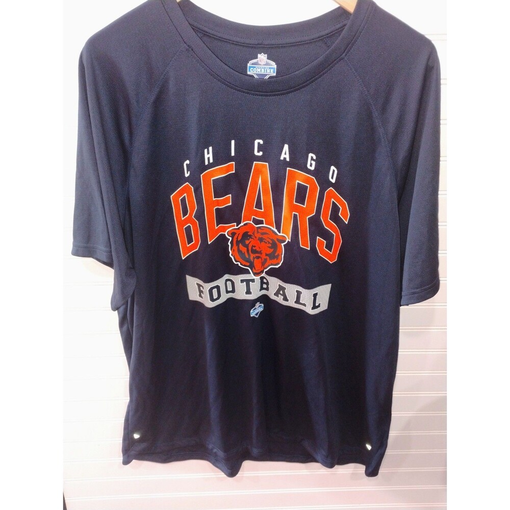 Chicago Bears NFL Scouting Combine T Shirt Tee Men's XXL Blue Football 2XL
